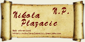 Nikola Plazačić vizit kartica